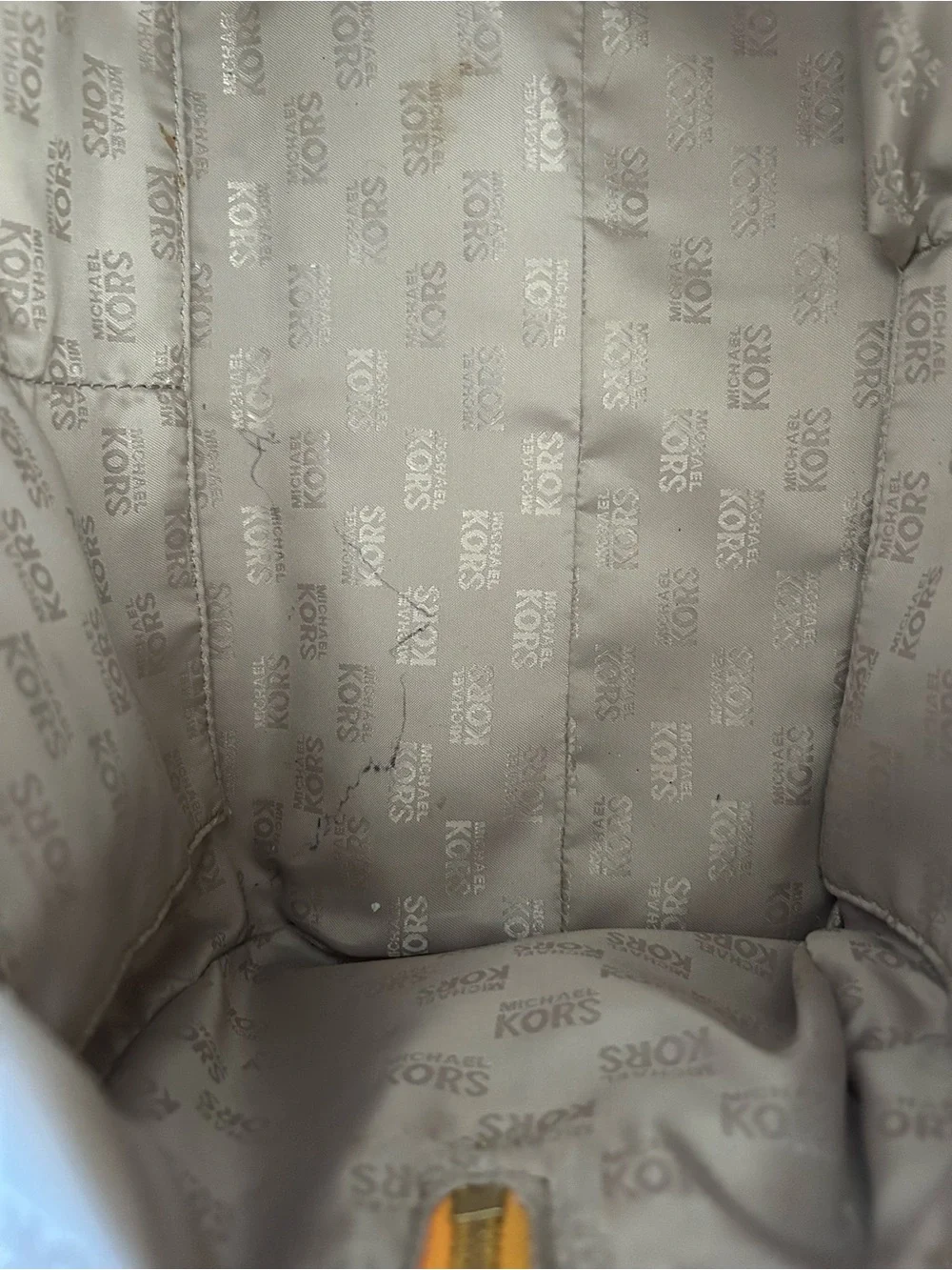 Michael Kors Grayson Medium Satchel Duffle Yellow Gold Leather Top Handle